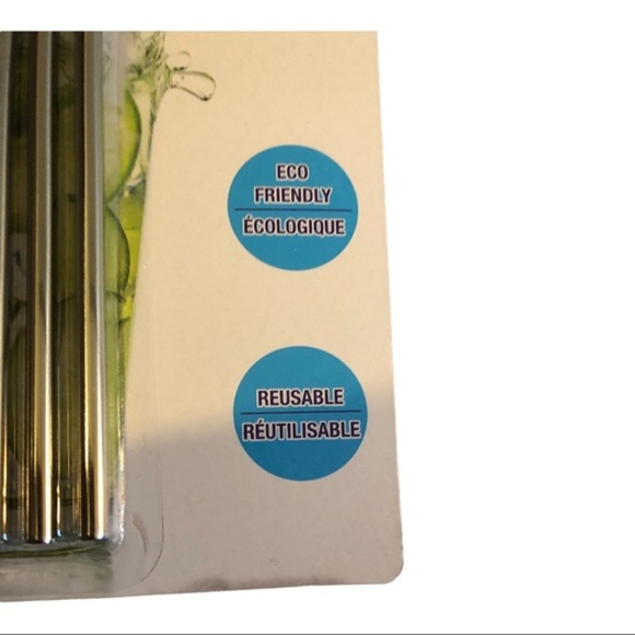 5piece stainless steel eco friendly‎ reusable straw set with cleaning brush set - Picture 4 of 5